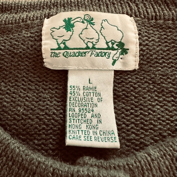 Quacker Factory Sweater Womens L Cardigan Autumn Fall Long Sleeve Knit Crew Neck - Picture 2 of 6